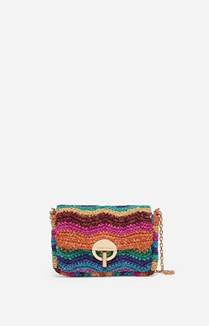 Woven Leather Small Moon Bag : Made in India